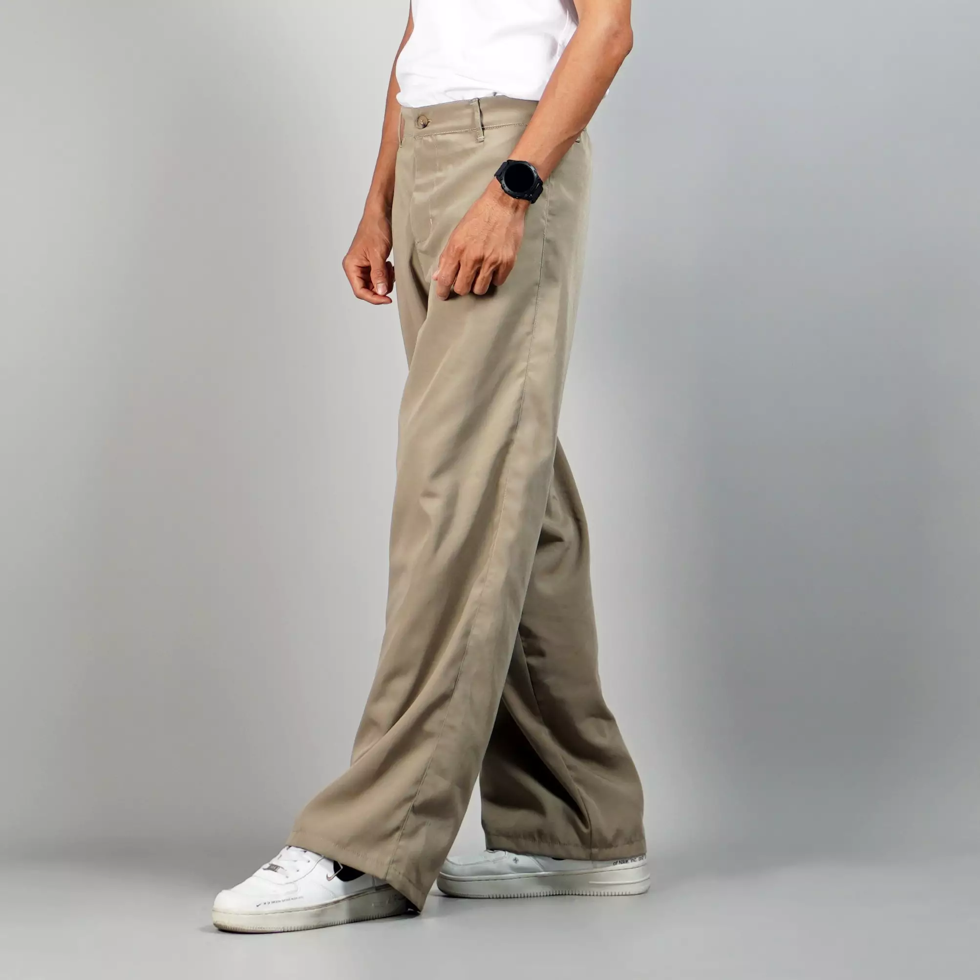 ROCKY Celana Loose Pria Loose Pant Pria Celana Loose Fit - BEIGE