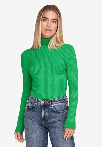 ONLY green Karol Rollneck Pullover 5FB99AAE95370AGS_1