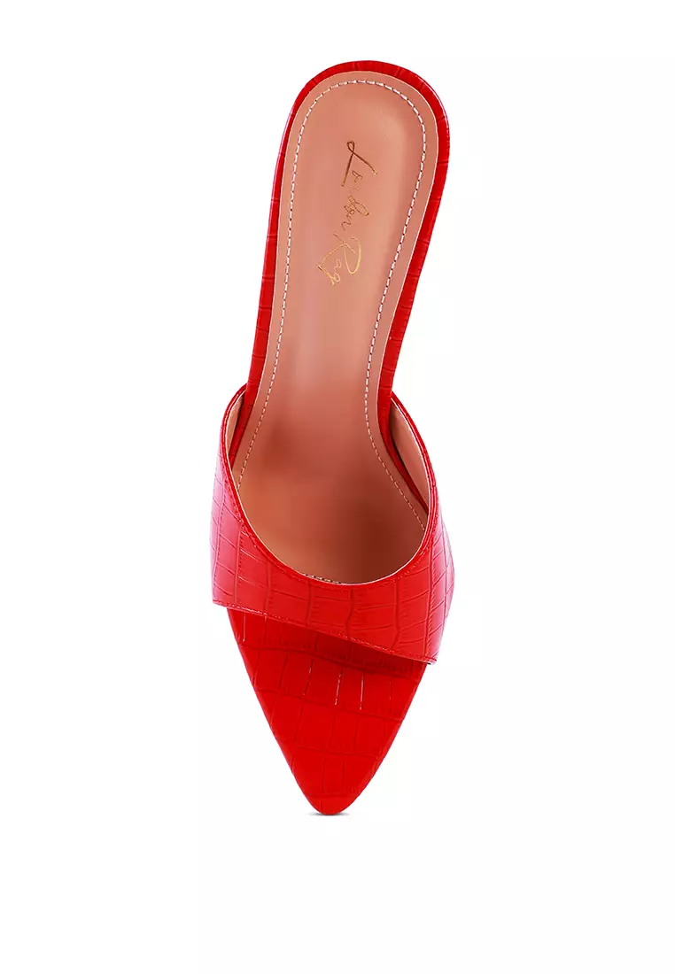 Buy London Rag Red High Heeled Croc Slides 2024 Online ZALORA Philippines