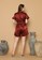 Cynthia multi Cynthia Kimono Satin Short Sleeve Shirt and Shorts 3 in 1 All Size - Maroon DC7E3AABD73351GS_5