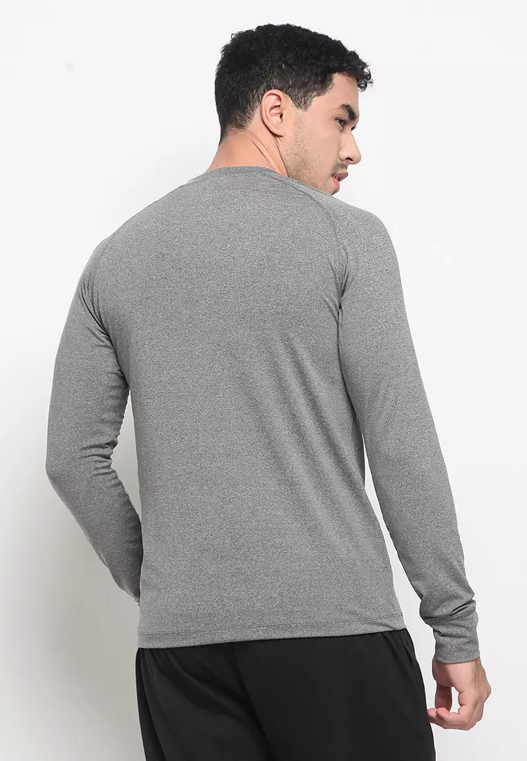 FLEXZONE Long Sleeves Henley Dark Grey
