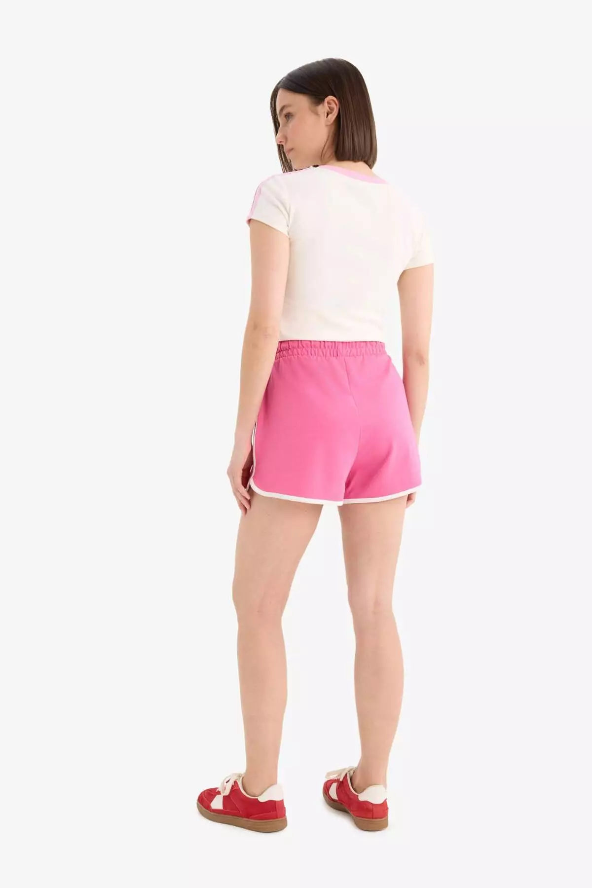 Coool Regular Fit Elastic Waist Lace Thick Mini Shorts A6224Ax25Sm