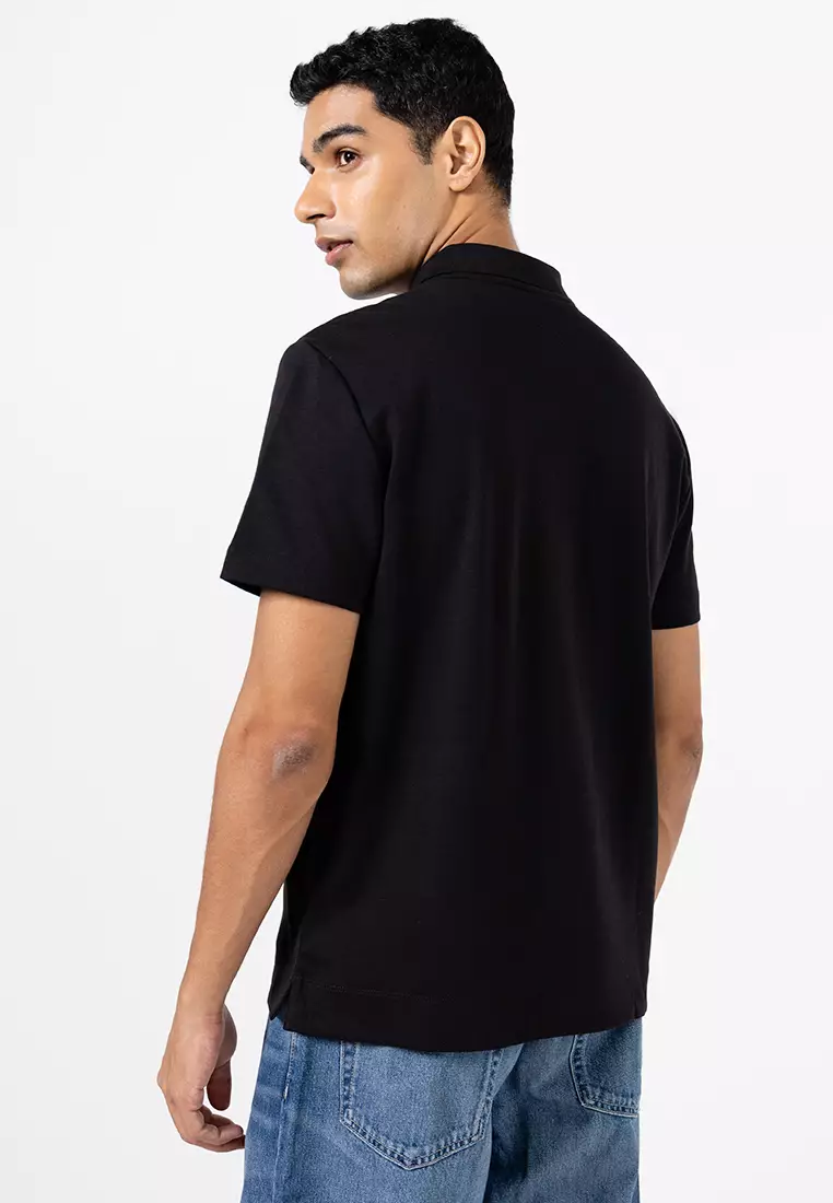 Luxe Interlock Cotton Polo Shirt - Calvin Klein Jeans