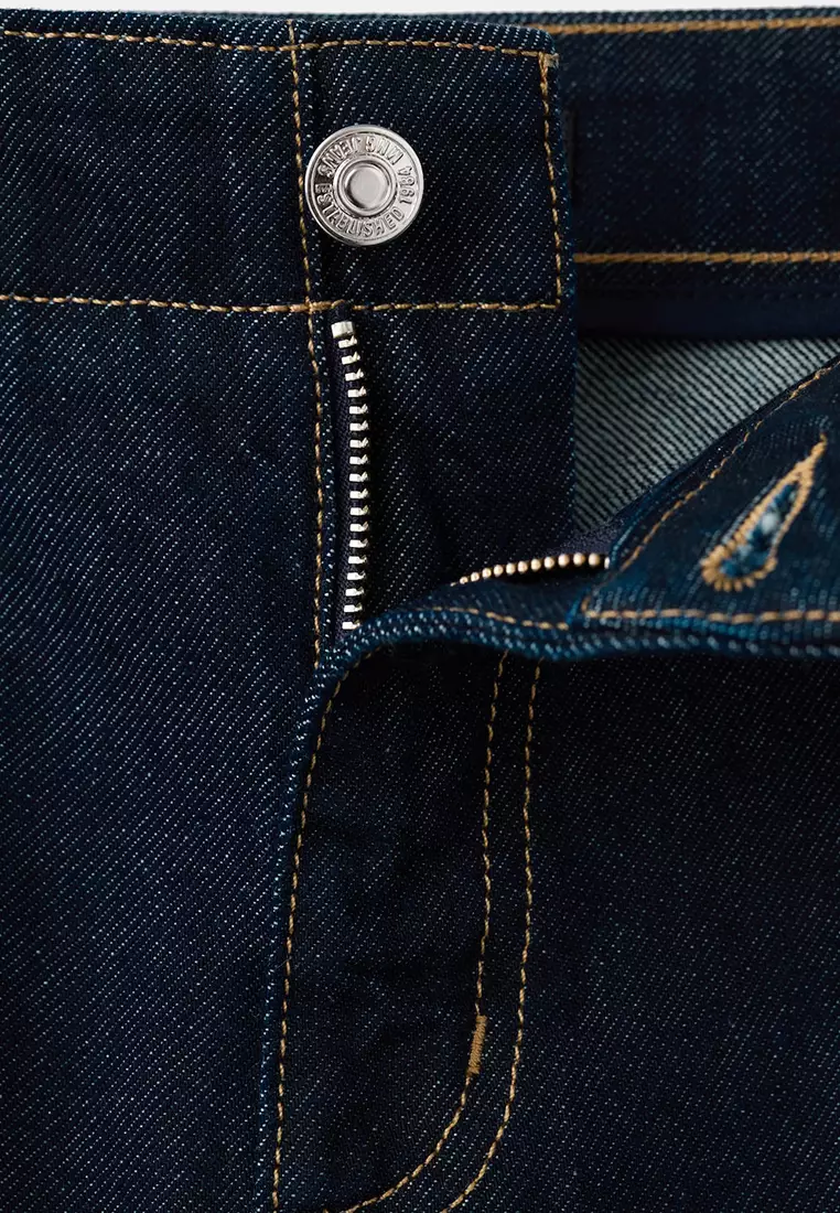 Wide Leg Mid-Rise Jeans