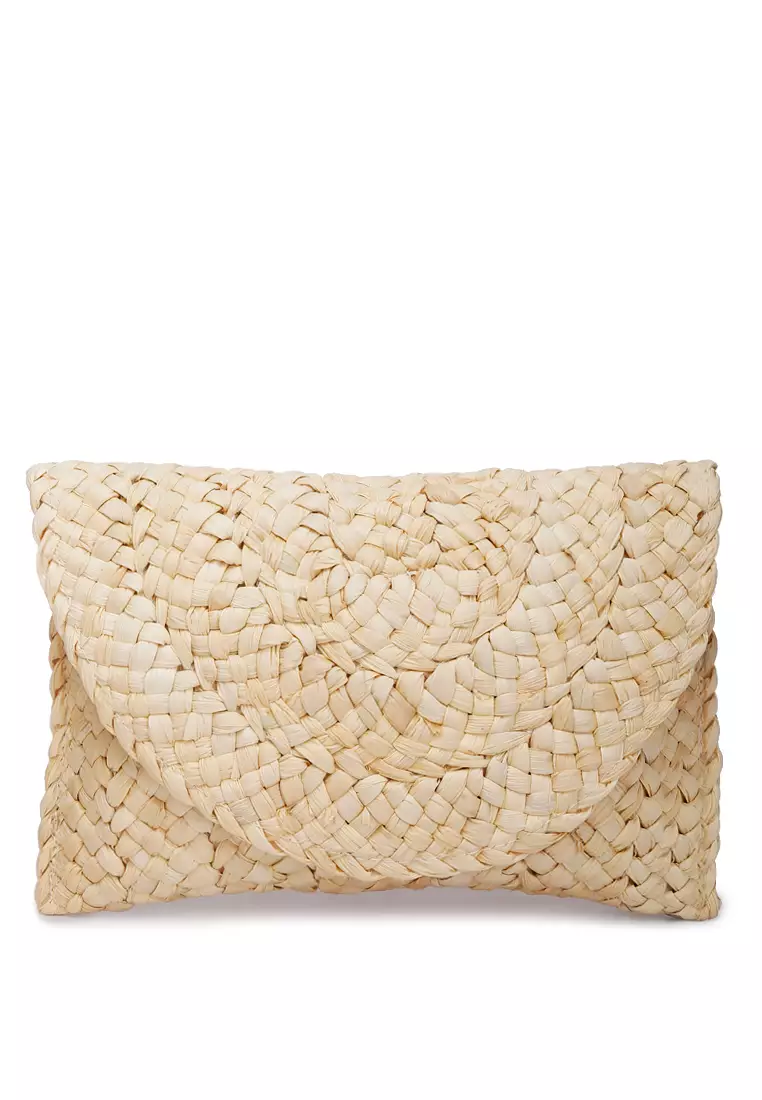 Buy London Rag Straw Rope Clutch Bag in Beige 2024 Online ZALORA