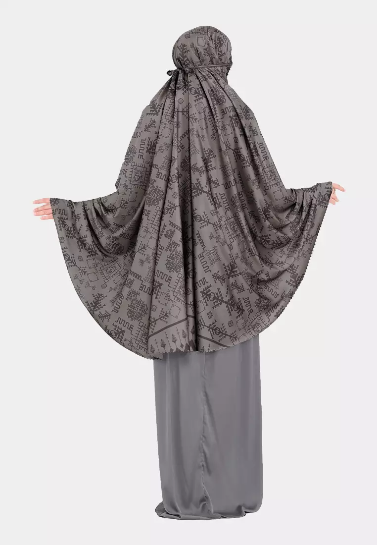 Mukena 2 in 1 Sabiyaa Ethnic Lasercut Silk Premium - Full Moon