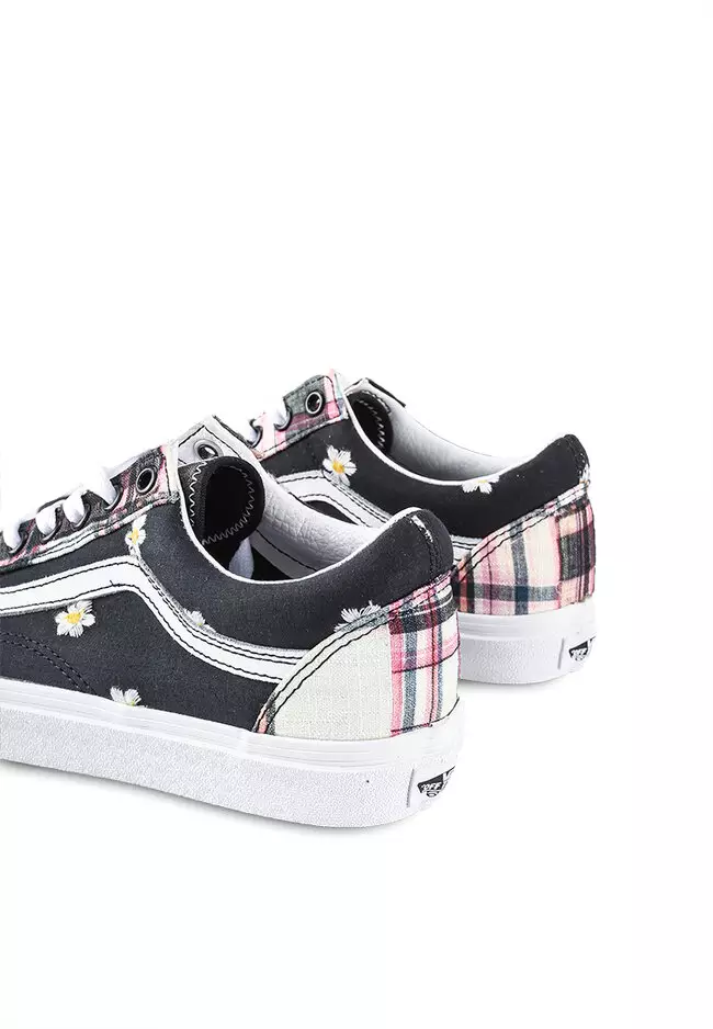 vans old skool checkered floral
