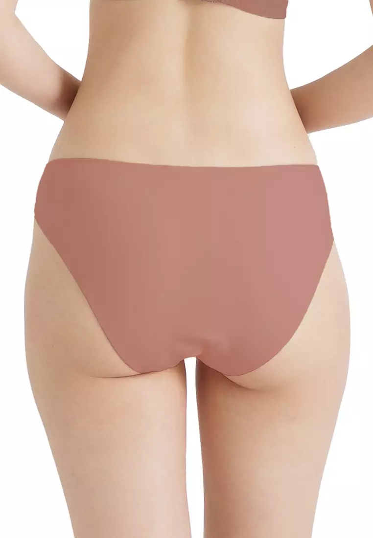 Antibacterial 2 pcs Maternity Seamless Panties  (1 Light Grey + 1 Coral Pink In a Pack)