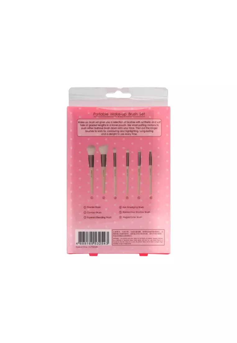 SASATINNIE Portable Make-up Brush Set 6piece