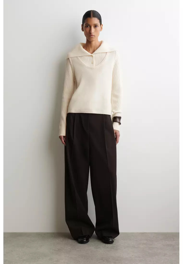 LAYERED MERINO WOOL JUMPER