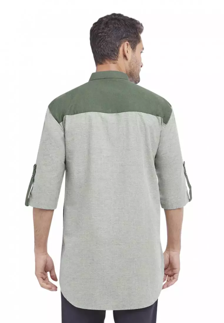 Zayidan Baju Koko Gamis Muslim Pria Mirza - Mint