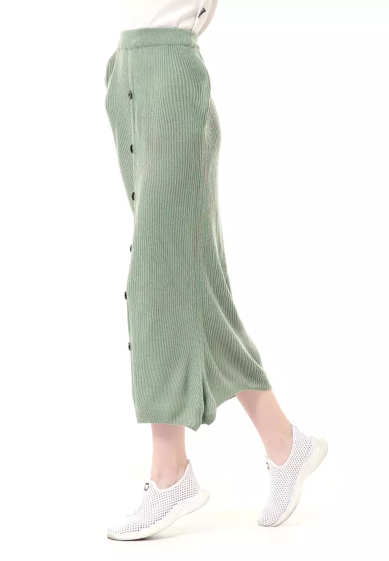 Deliana Rok Rajut Kancing Bawahan Wanita Premium Quality - Mint