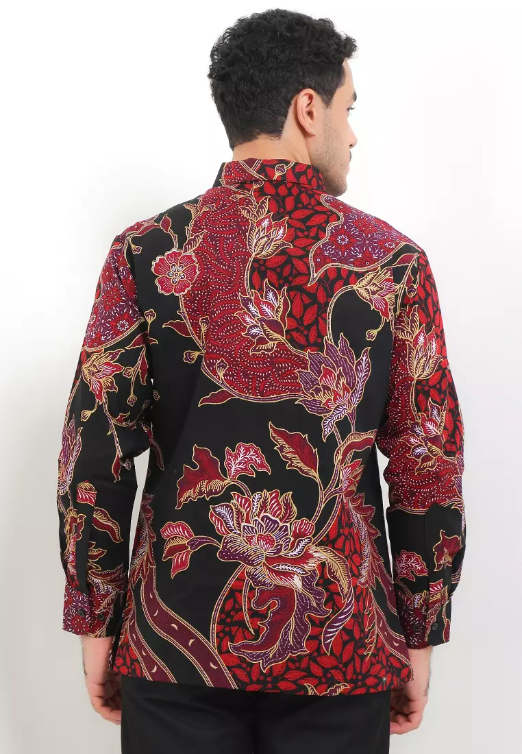 Kemeja Body Fit Batik Sawat Rambat