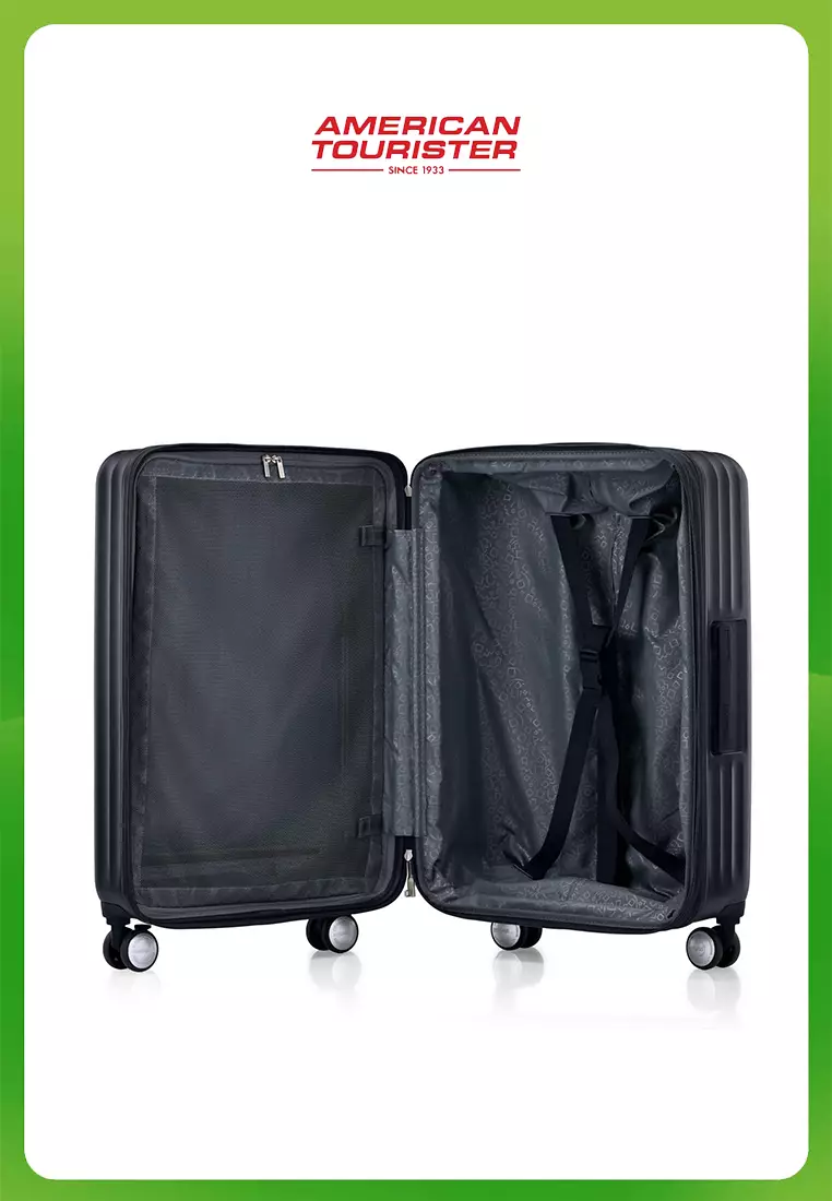 American Tourister Koper Hardcase Tranto Spinner Medium 25 Inch EXP TSA BO - Black