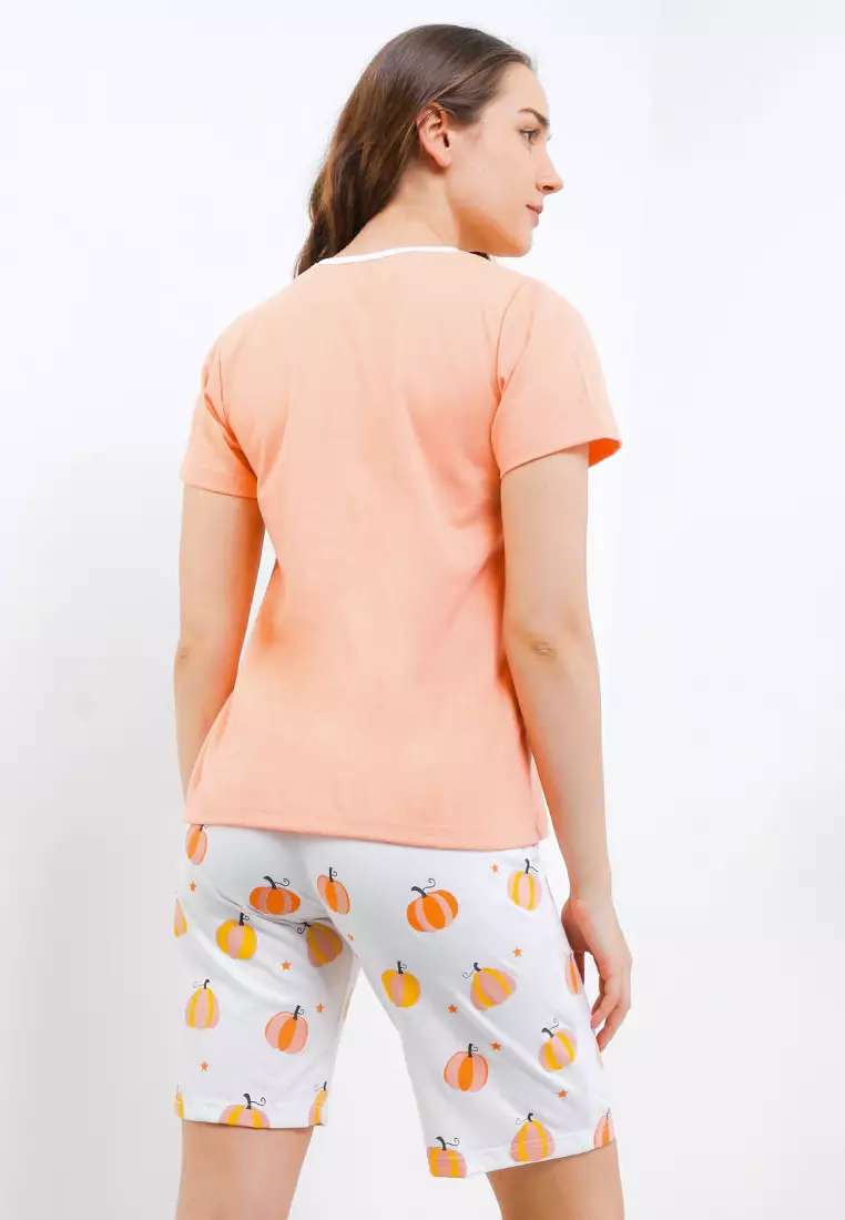 Pyjama Baju Tidur Short Sleeve Short Pants Sleepwear
