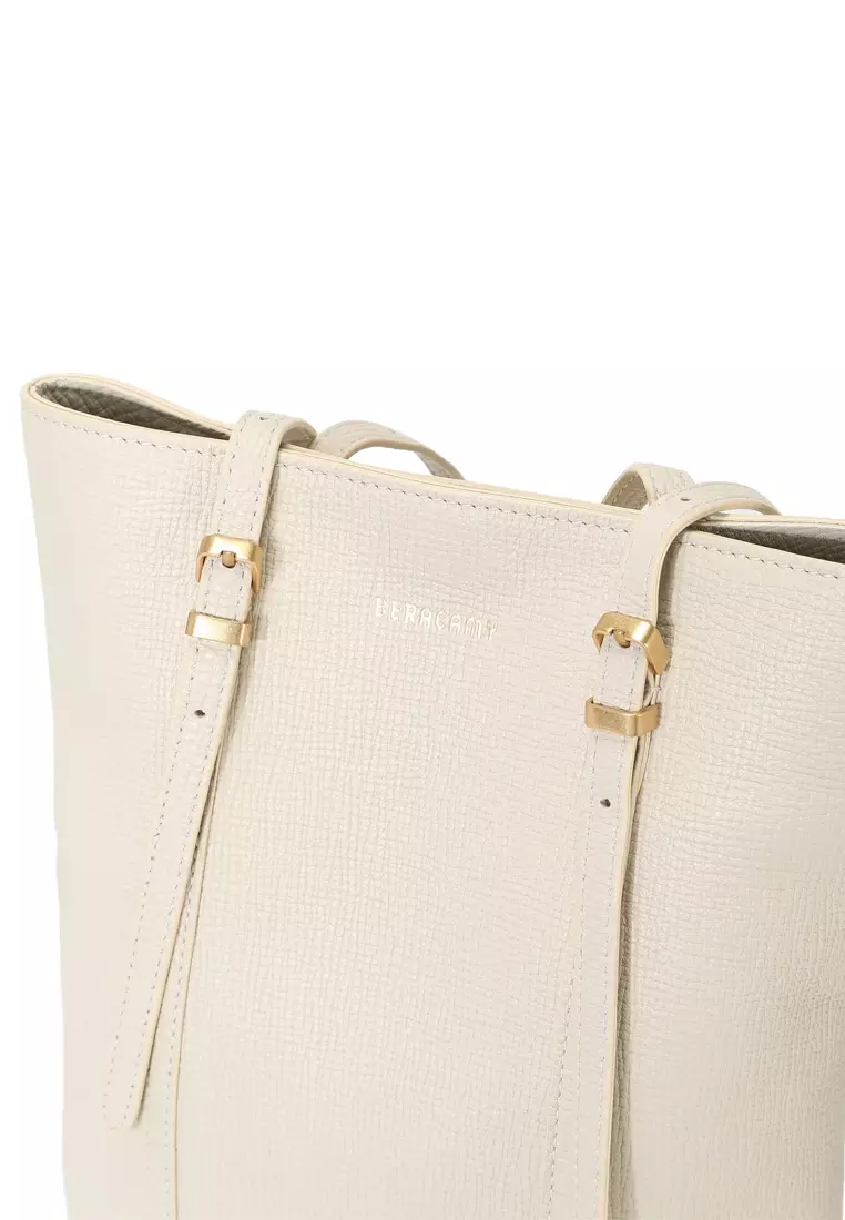 LYLE Portrait Tote - Grained Cream Beige