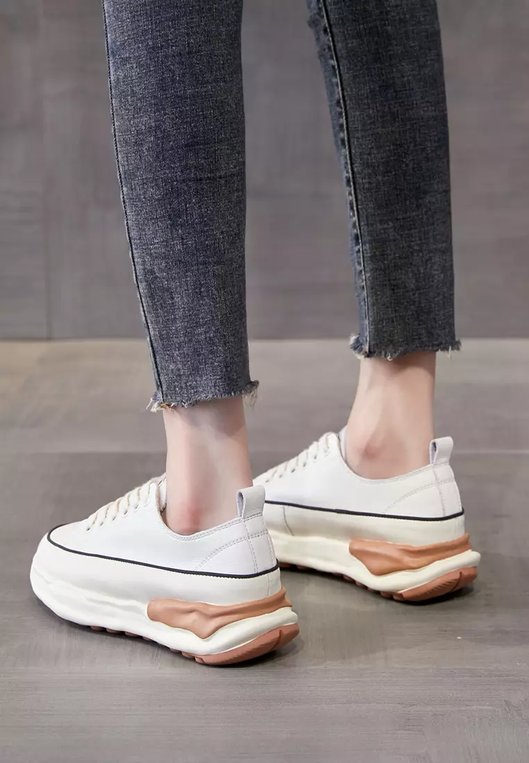 Color Matching Leather Sneakers RX2526