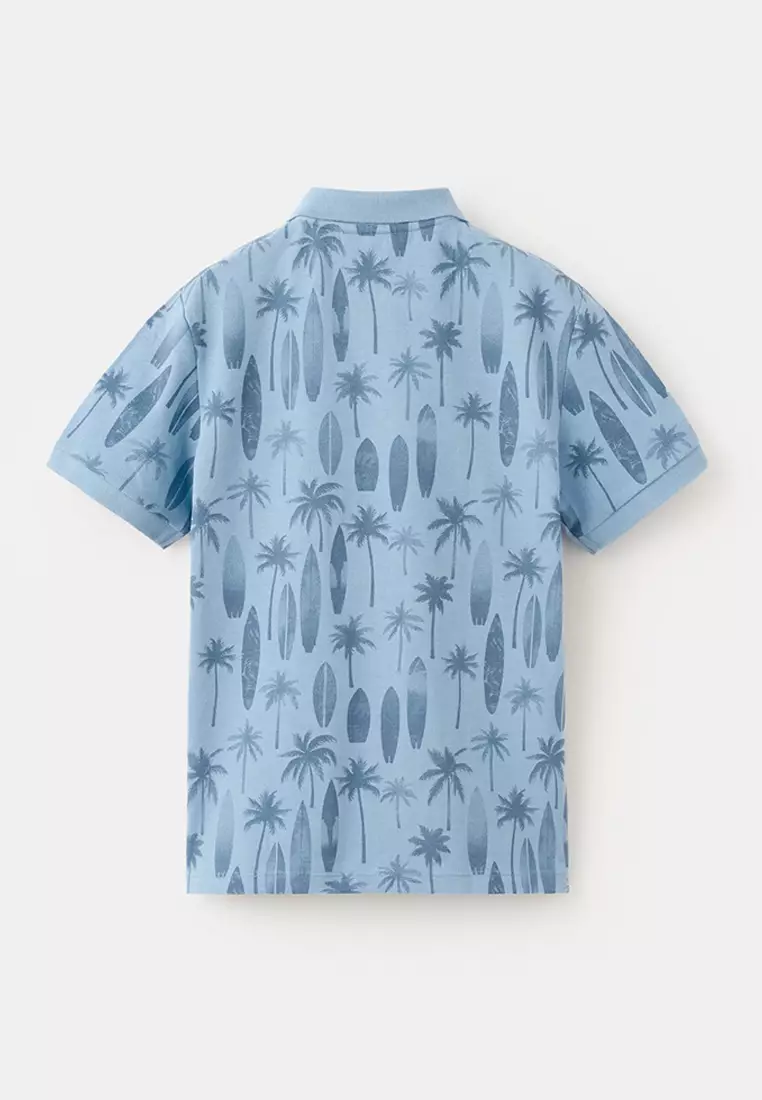 Printed Cotton Polo Shirt