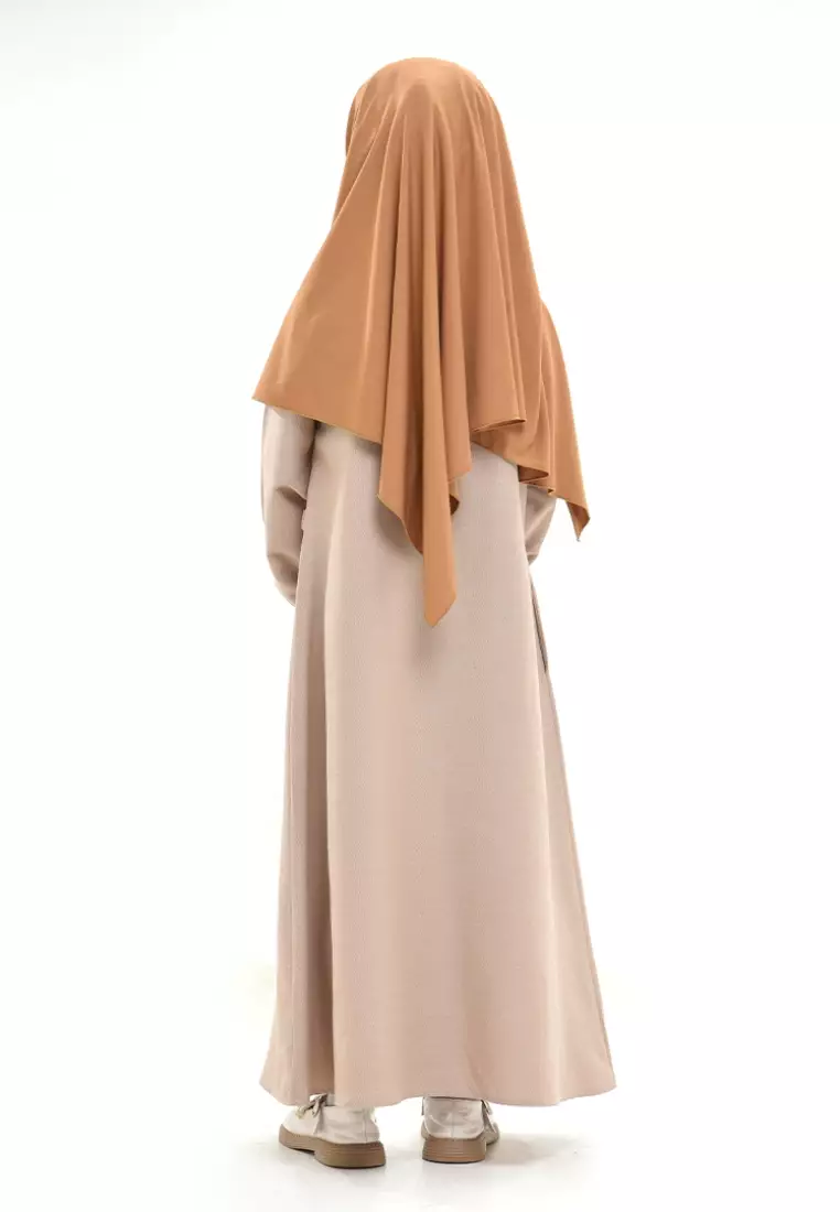 Rabbani - Sarimbit Keluarga Gamis Dress Muslim Anak Bani Batuta Huzya - Caramel
