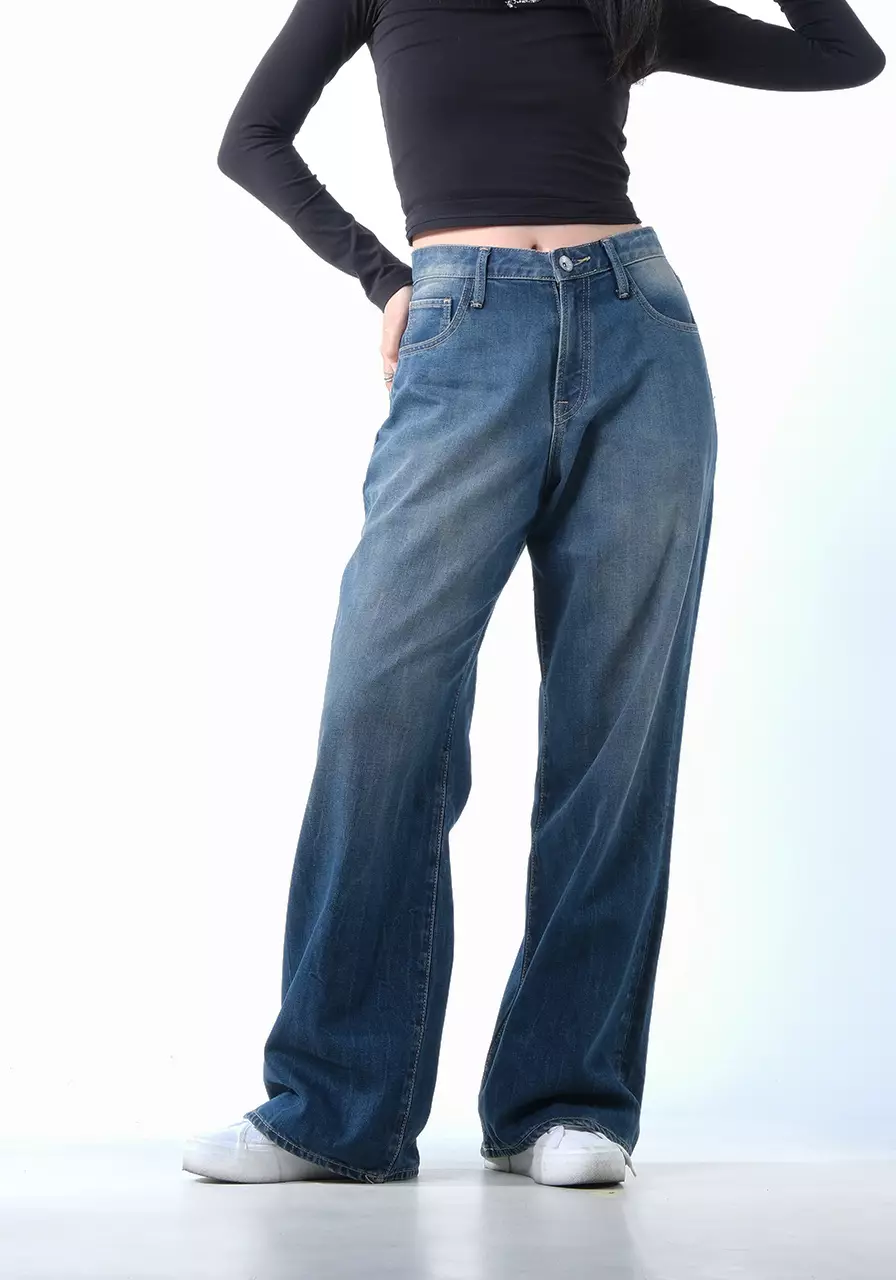 Celana Jeans Wanita Mijuu Medium Blue