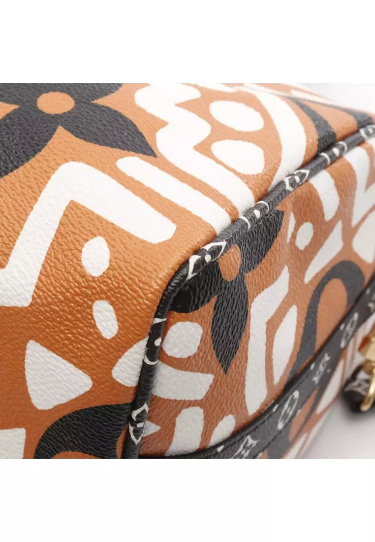 Pre-Loved Louis Vuitton Speedy Bandouliere 25 LV Craft monogram giant Handbag PVC orange multicolor 2WAY