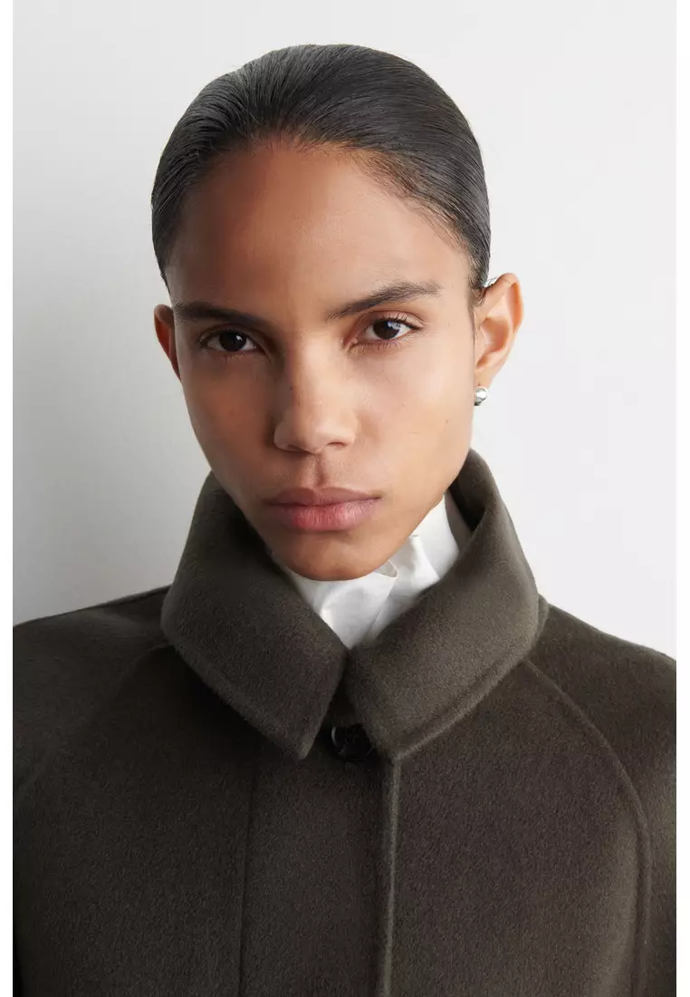 FUNNEL-NECK COTTON SHIRT