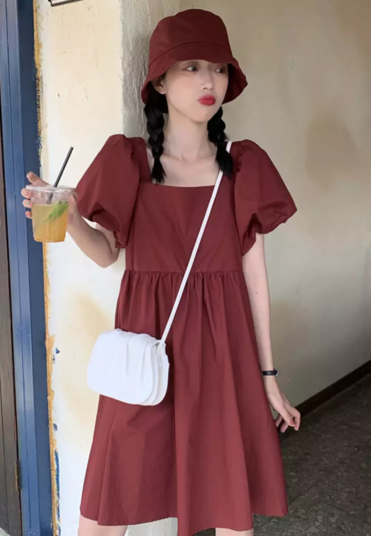 Korean Style Age-Reducing Doll One-Piece Dress A21051335RD