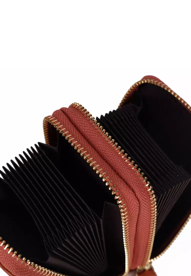 Buy Wharton Small Leather Metal Compartment Card Holder Business Card