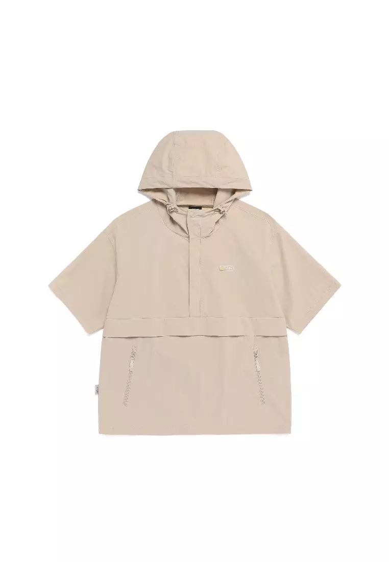 男女同款FREEZE彈力半寬鬆連帽Anorak外套