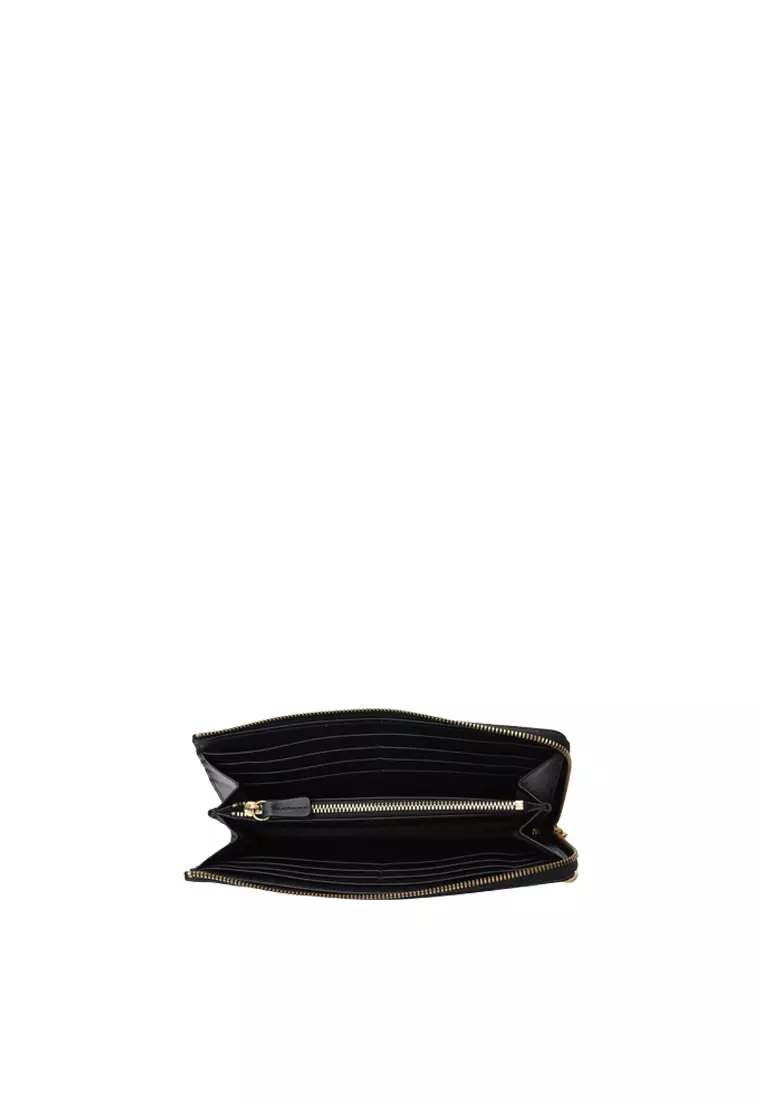 L-Zip Long Wallet - Black
