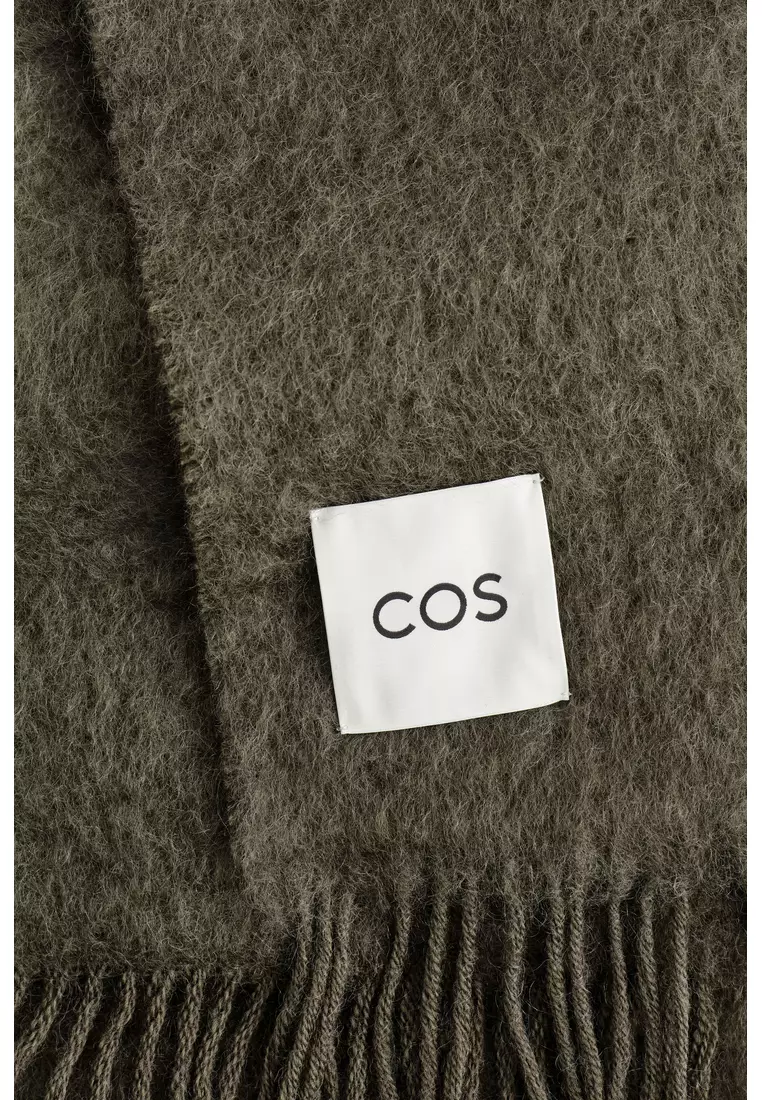 FRINGED MOHAIR SCARF