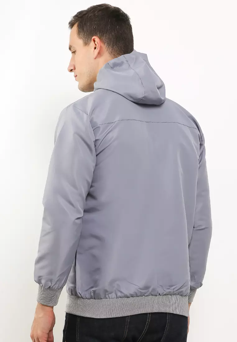 GRAHANGGRA Jaket Taslan Hoodie - Silver