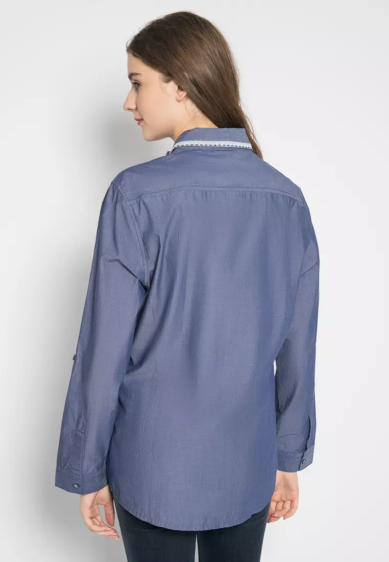 LGS - Kemeja Wanita - Motif  - Biru - Regular Fit -LSH.386.S1238L.491.C L/S