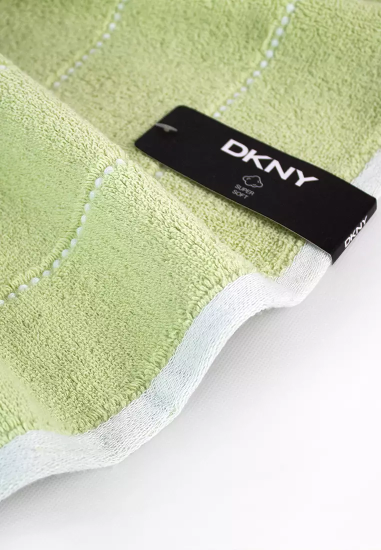 Buy DKNY Green Tea White Super Soft Bath Towel 137cm x 73cm Vista