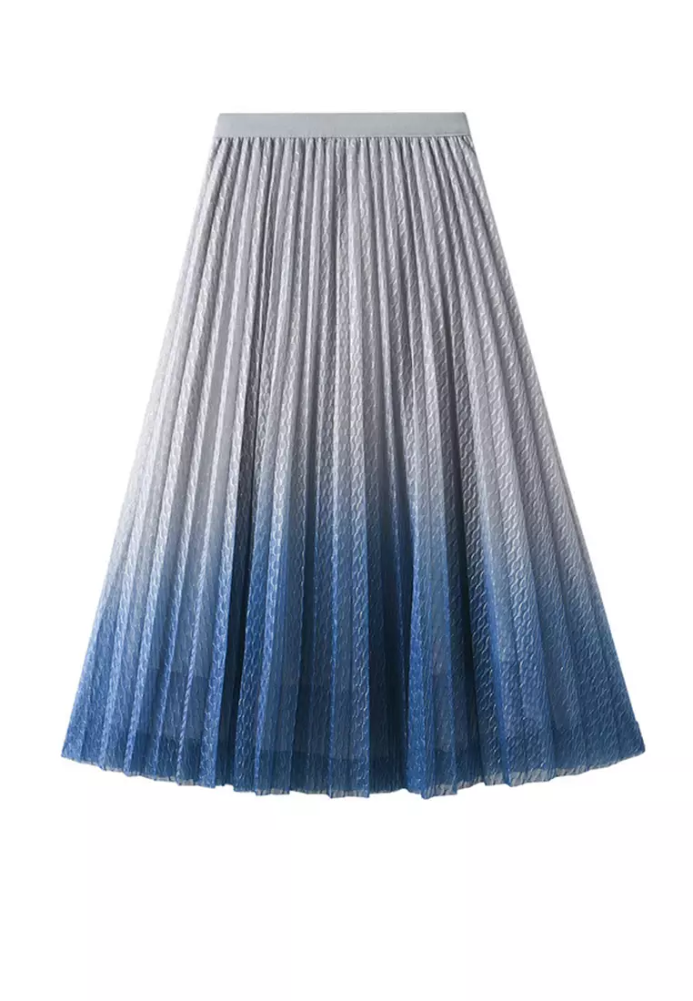 Twenty Eight Shoes Elegant Gradient Gold Yarn Maxi Skirt AF1825