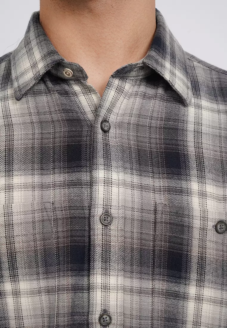 Regular Fit Long Sleeve Checks Shirt
