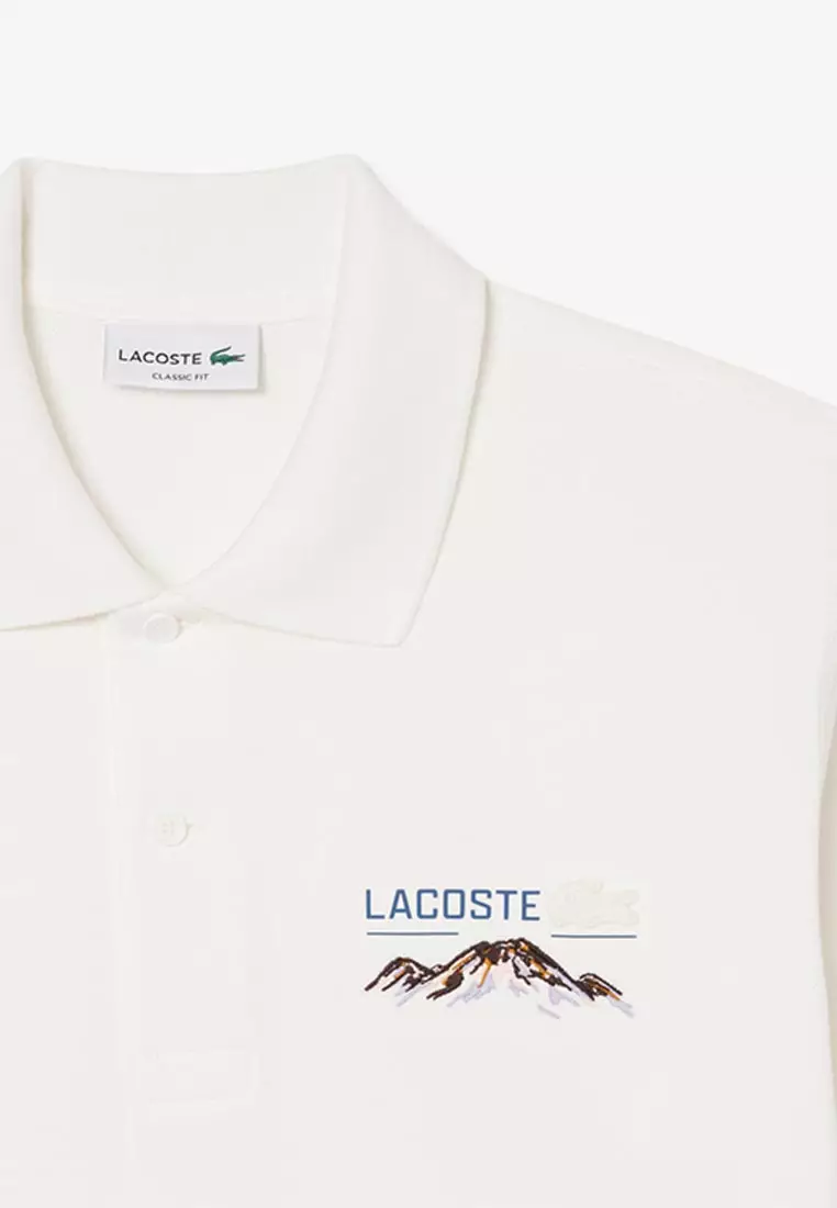 Classic Fit Embroidered Motif Piqué Polo Shirt