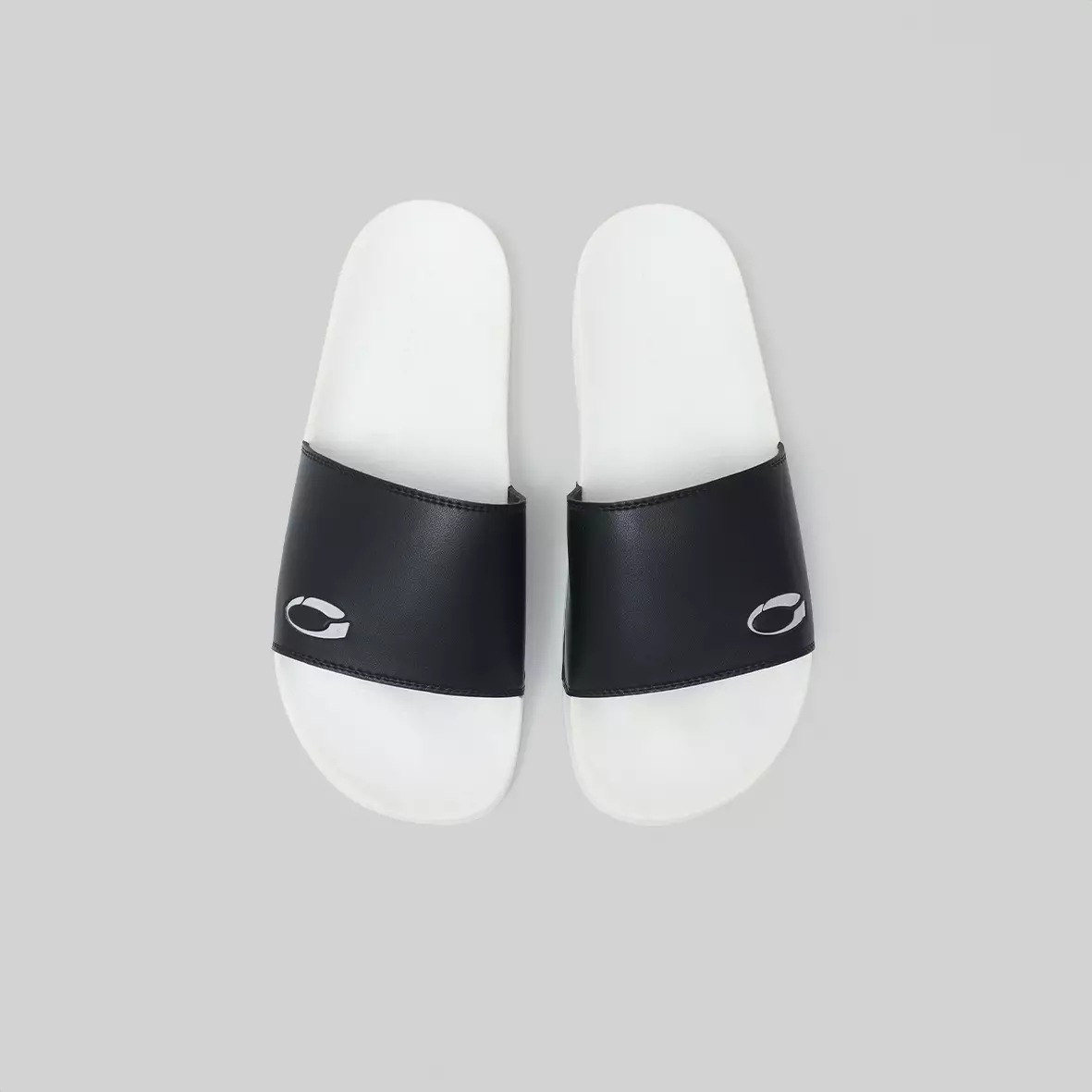 Cogen Sendal Slide Pria Wanita Sandal Slop Padel Marhadi Kasual Unisex Bleno Series - Black White