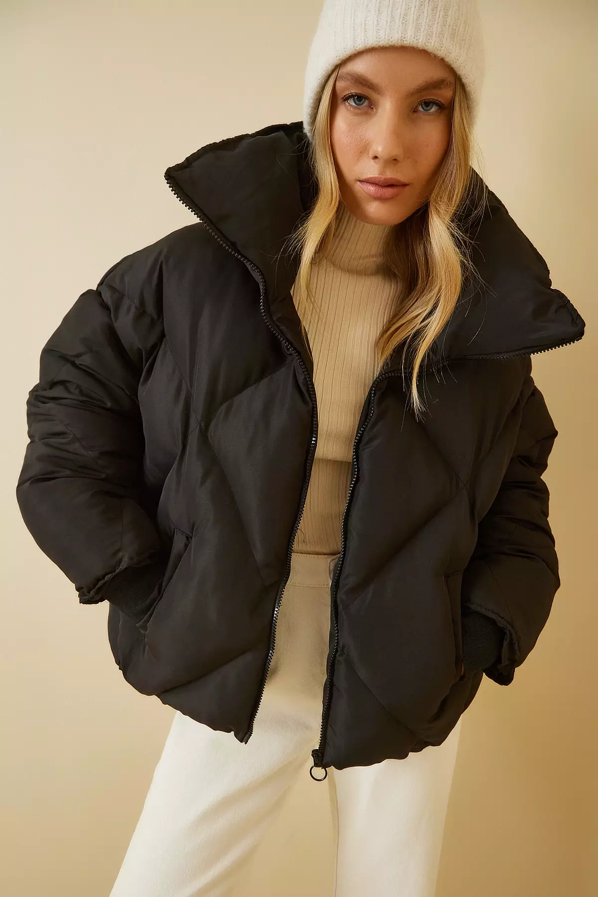 Puffy jacket top women