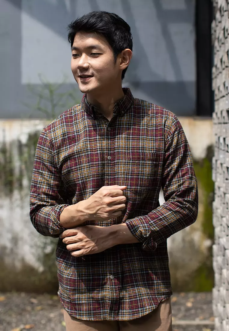 kemeja Flannel Cotton Tangan Panjang OXCON OX15