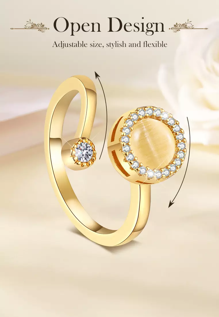 Cincin Wanita R0106 Rotatable Design Korea Fashion Free Size TitaniumPerhiasan Cincin Cewek