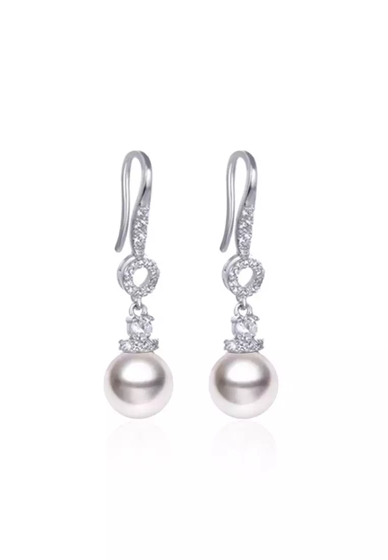 Sterling silver bead drop earrings store