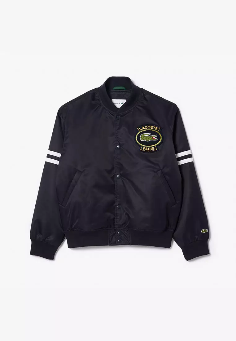 Buy Lacoste Padded Showerproof Archive Badge Bomber Jacket 2024 Online ...