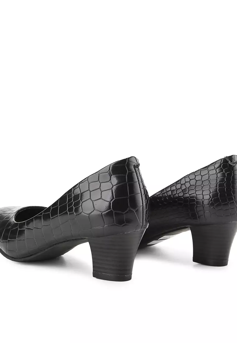 Vanny Pantofel Wanita Formal Kantor Pumps Hak 5 cm Black