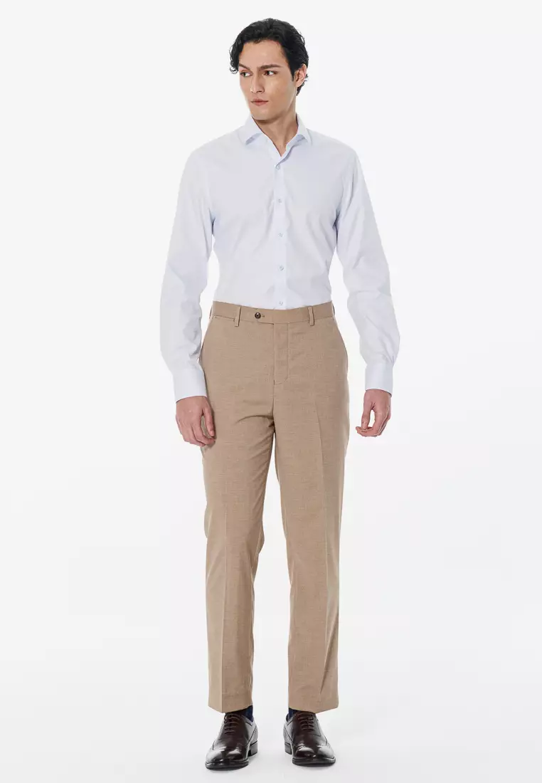 Milano Collection Light Blue Grey Striped Slim Fit Shirt