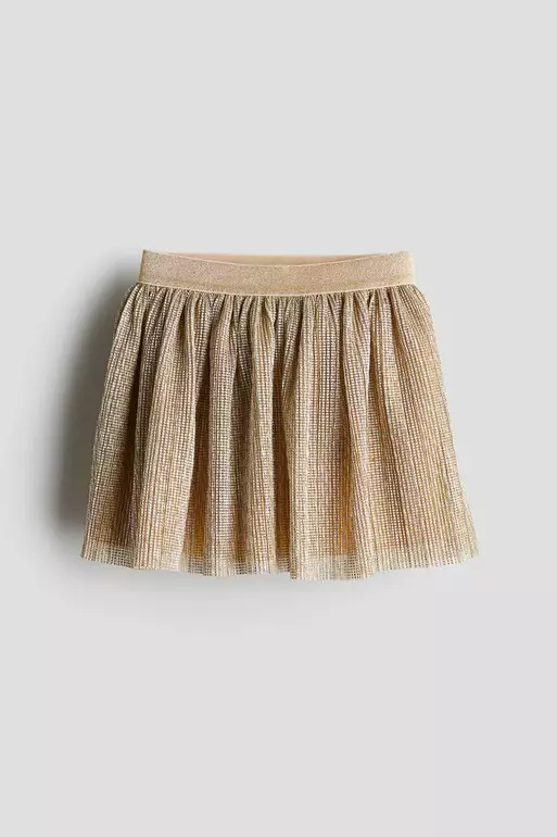 Metallic-shimmering skirt