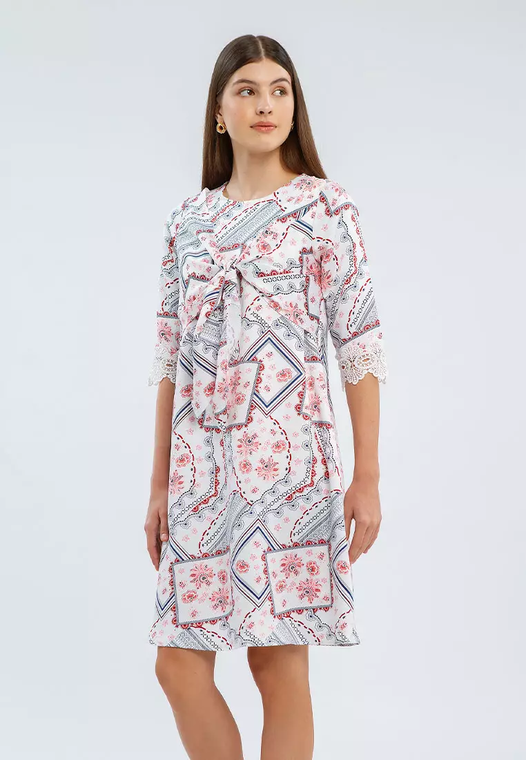 Minimal Giandra Dress Red White