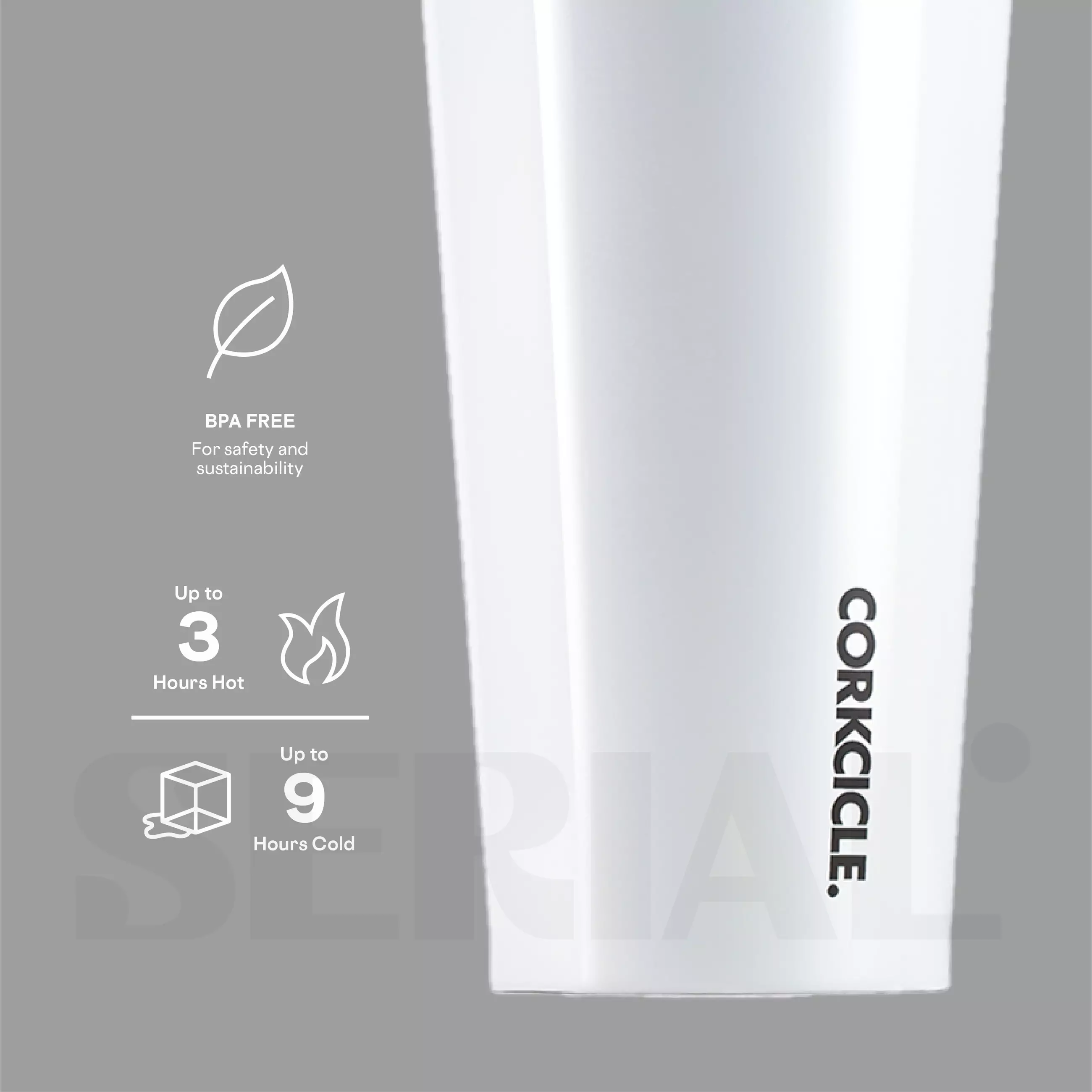 CORKCICLE® Tumbler 16oz - Dipped Modernist White