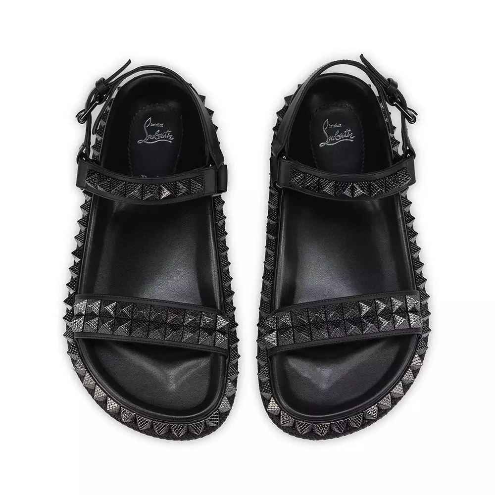 [4.4PRIL KEJUTAN HARGA] Pyrabizz Waxed Calf Leather Sandals Black