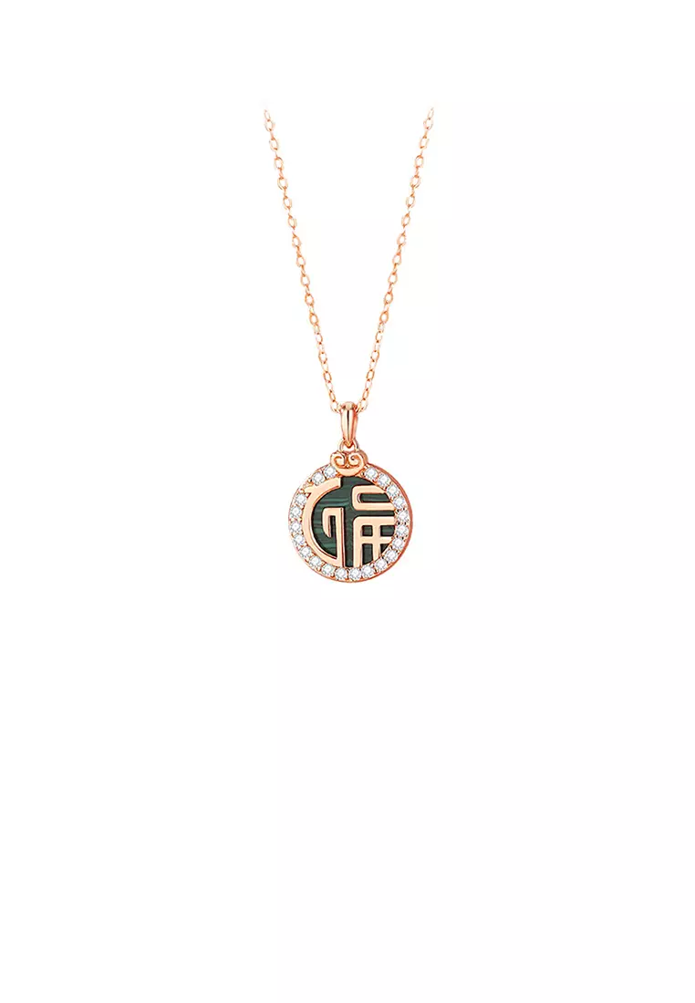 Cz round pendant necklace top